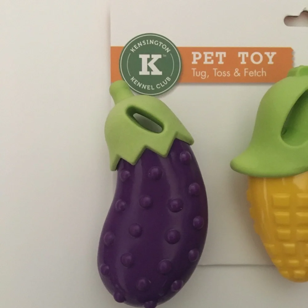 Dog Toys Set of 3 Veggies Durable Chewers NEW Kensington Kennel Club
